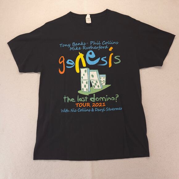 Genesis Band Crew Neck Graphic Short Sleeve T Shirt Mens Size Large L Black - Picture 2 of 9